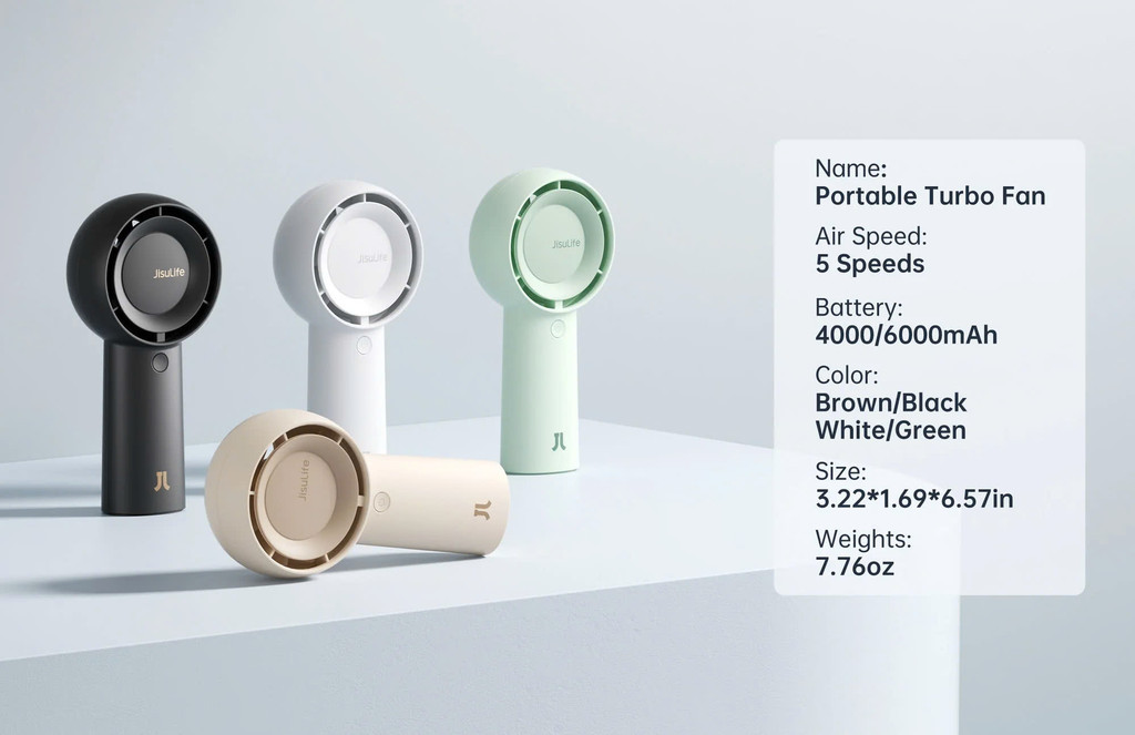 Mô tả Quạt Cầm Tay Mini JISULIFE FA43 4000/6000mAh | 5 Cấp Gió Siêu Mát | Sử Dụng Lên Đến 12H | Bảo Hành Chính Hãng 12 Tháng - 7