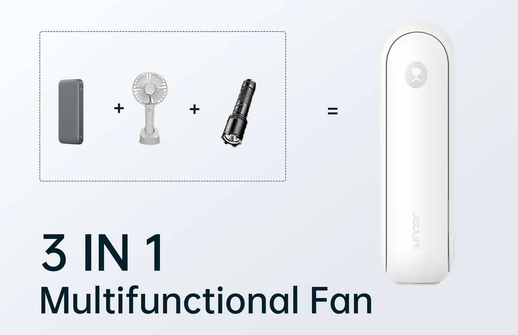 Mô tả Quạt Cầm Tay Gấp Gọn JISULIFE F8X 4500mAh | 3 Cấp Gió | Tích Hợp Sạc Dự Phòng Và  Đèn Pin | Bảo Hành Chính Hãng 12 Tháng - 2