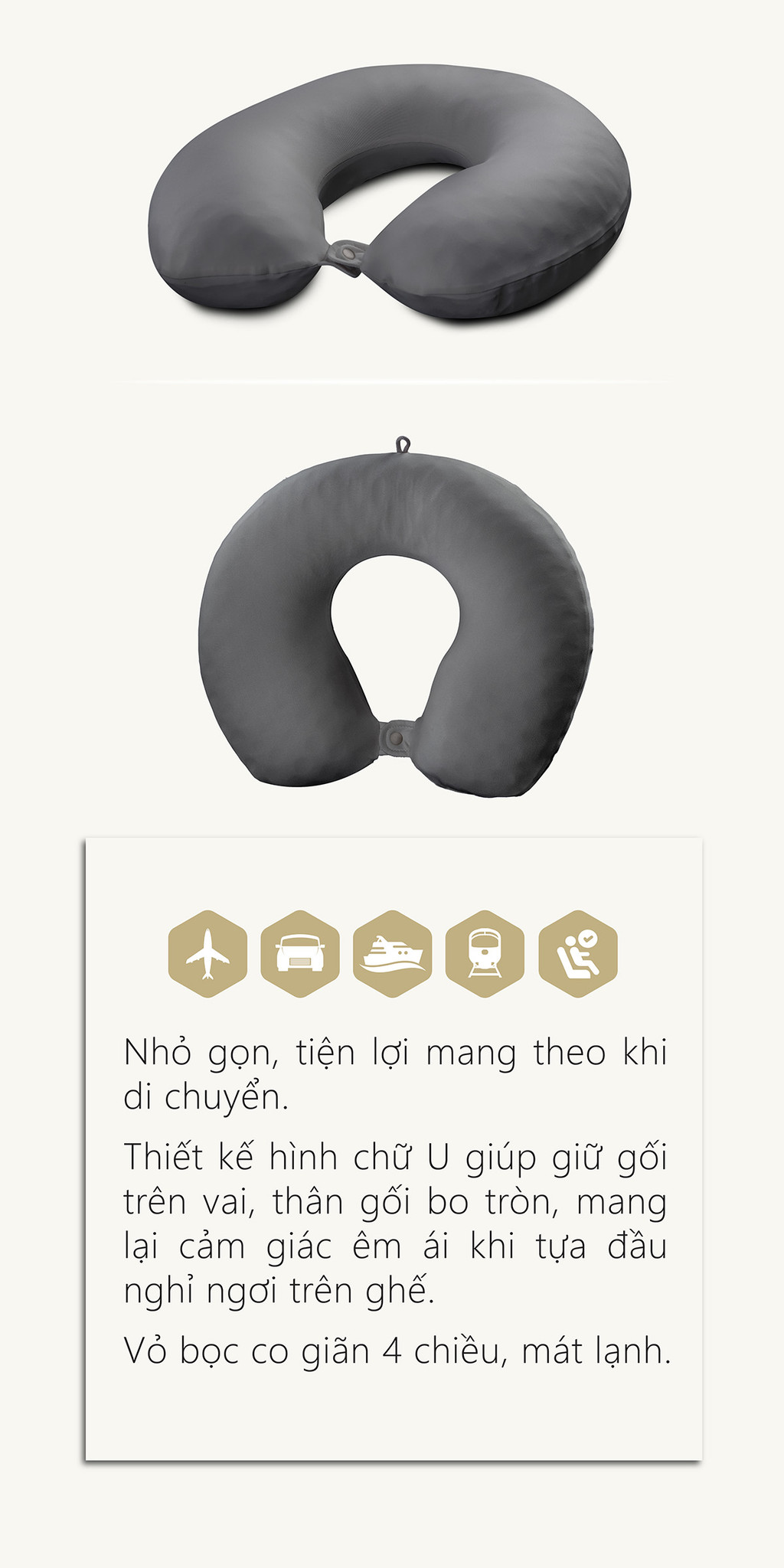 Mô tả Gối cao su thiên nhiên Kymdan Pillow GO - 2