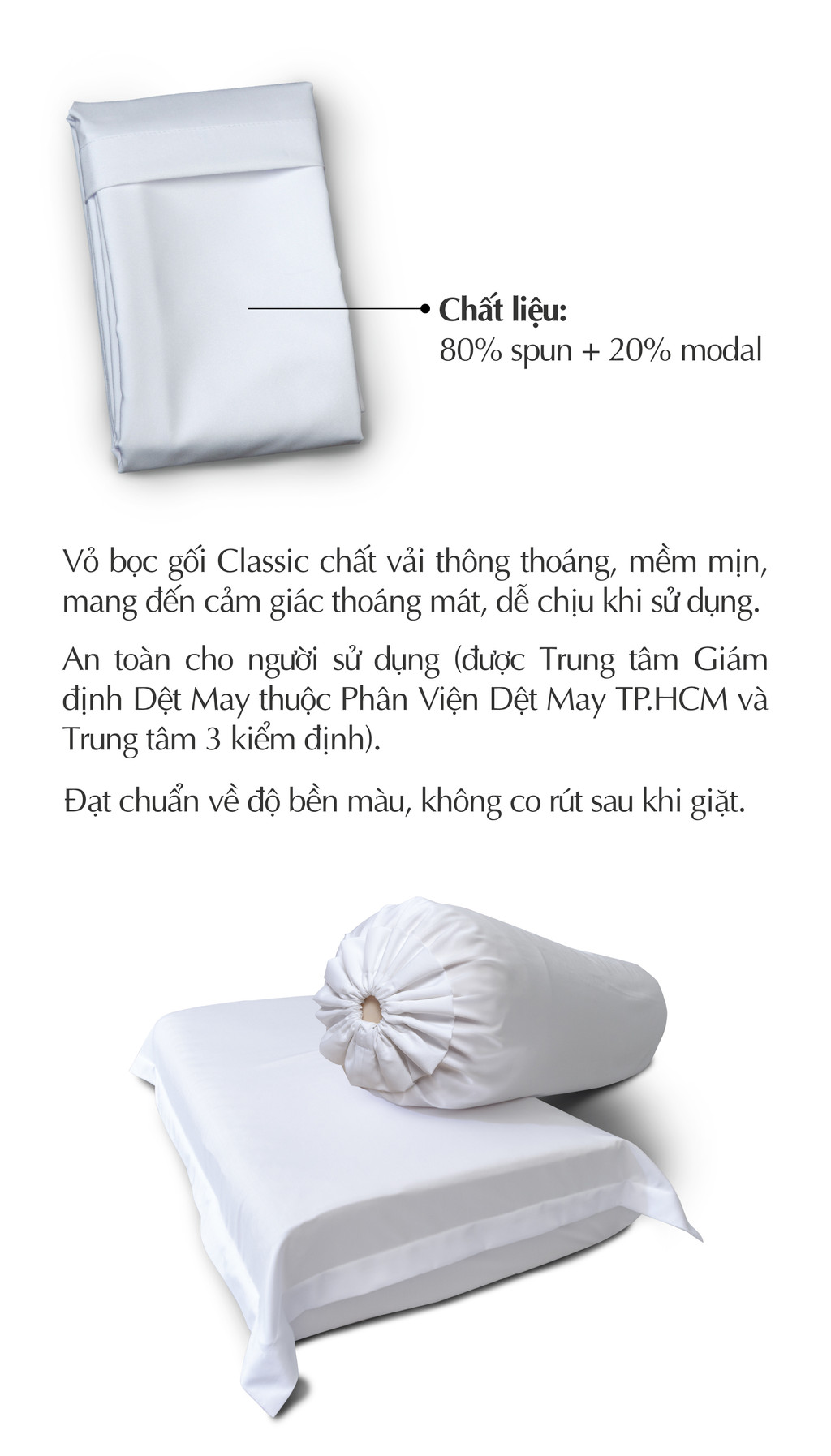 Mô tả Vỏ bọc gối Kymdan Classic - 2