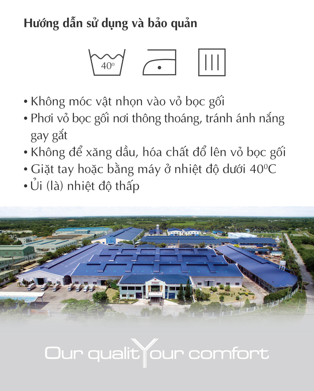 Mô tả Vỏ bọc gối Kymdan Classic - 3