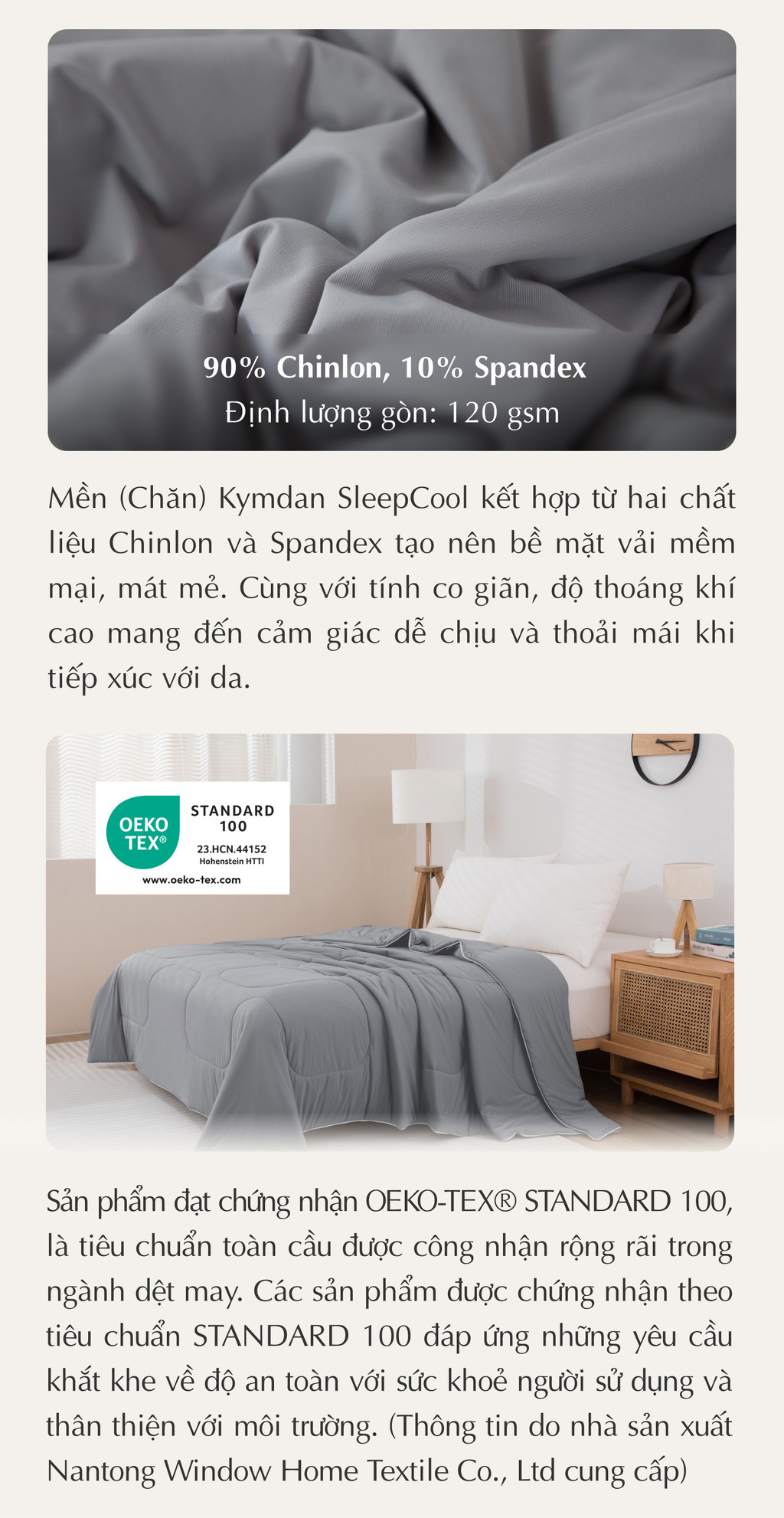 Mô tả Mền (chăn) Kymdan SleepCool - SC42001 - 2