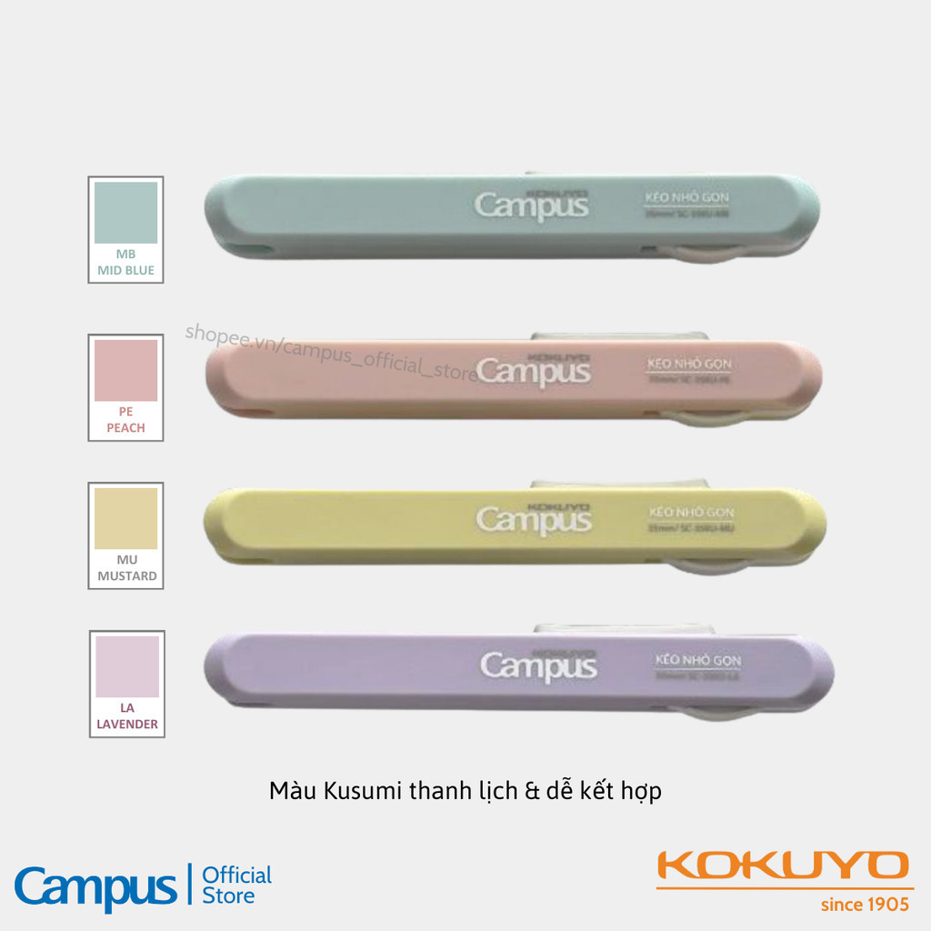 Mô tả Kéo Mini Đa Năng Gấp Gọn Thép Không Gỉ Series Kusumi Bổ Sung Đầu Rọc Carton Chính Hãng Campus - 3
