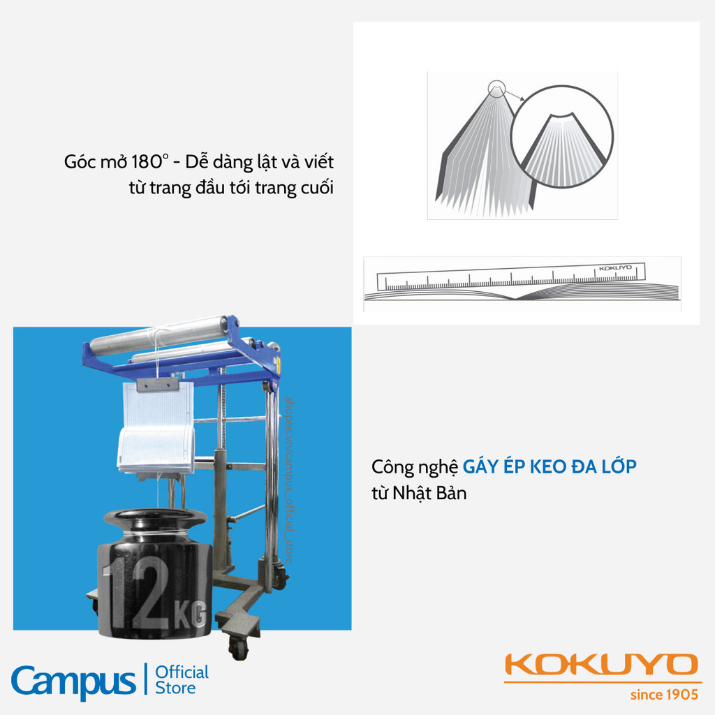 Mô tả Vở (Tập) Gáy Keo Giấy Nhật Bìa In 3D Kẻ Ngang Có Chấm 80/96/120/200 Trang Khổ B5/A5 Chính Hãng Campus - 7