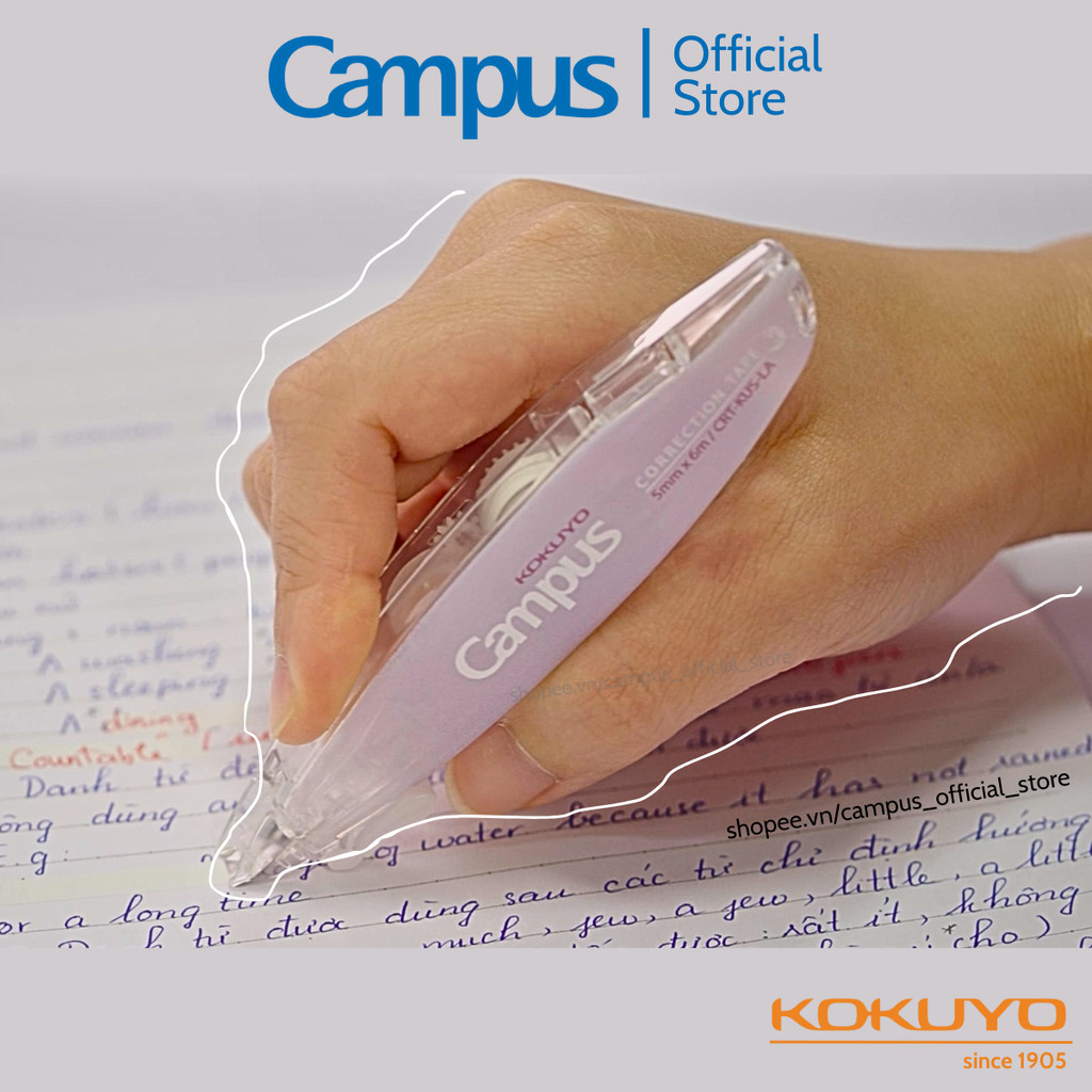 Mô tả Băng Xoá Kéo Nhỏ Gọn Kusumi 5mmx6m Đầu Thép Không Gỉ & Refill Made In Japan Chính Hãng Campus - 1