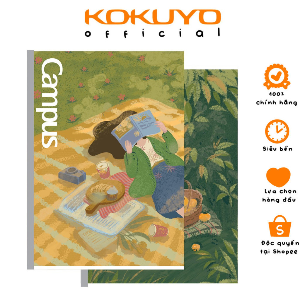 Mô tả Vở Kẻ 4 Ly Ngang - Kẻ Ngang Healing 96-120 Trang Khổ A5/B5 Campus - 1
