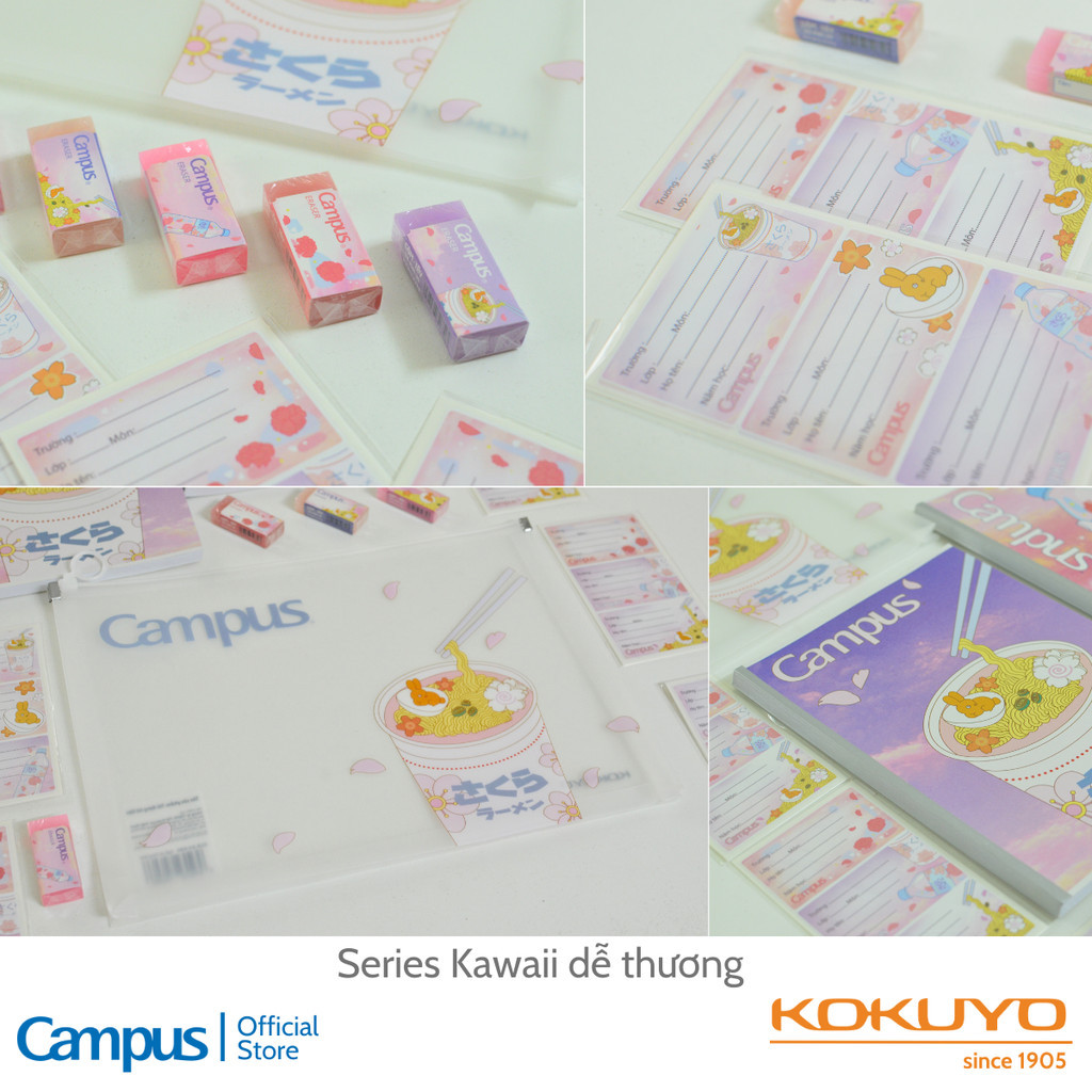 Mô tả Túi Đựng Tài Liệu Có Khóa Zip Campus Kawaii A4 - 3