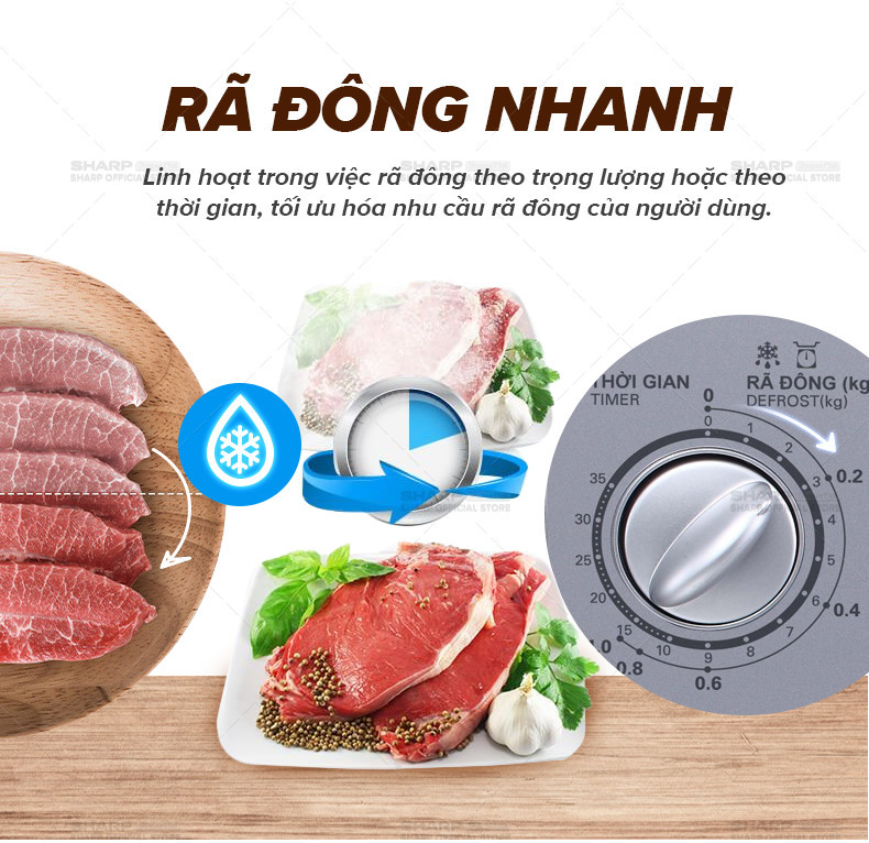 Mô tả Lò Vi Sóng Cơ Sharp R-202VN-S/R-203VN-M/R-205VN-S [800W + 5 mức công suất + Hẹn giờ 35p - Bảo hành chính hãng 12 tháng - 6
