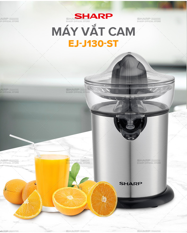 Mô tả Máy Vắt Cam Sharp EJ-J130-ST Đầu Rót Trực Tiếp - Hàng Chính Hãng Bảo Hành 12 Tháng - 3