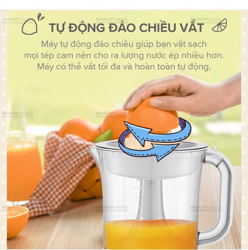 Mô tả Máy Vắt Cam Sharp EJ-J415-WH Dung Tích 1.5L ( Màu Trắng) - 4