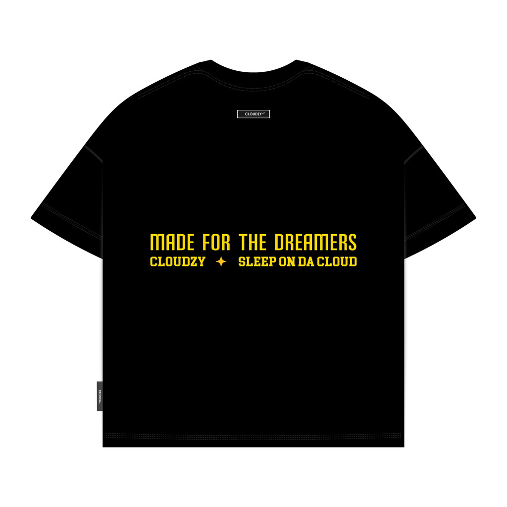 Mô tả Áo thun boxy tee local brand Cloudzy unisex phông tay lỡ nữ cotton phối màu form rộng boxy DREAMERS - 7