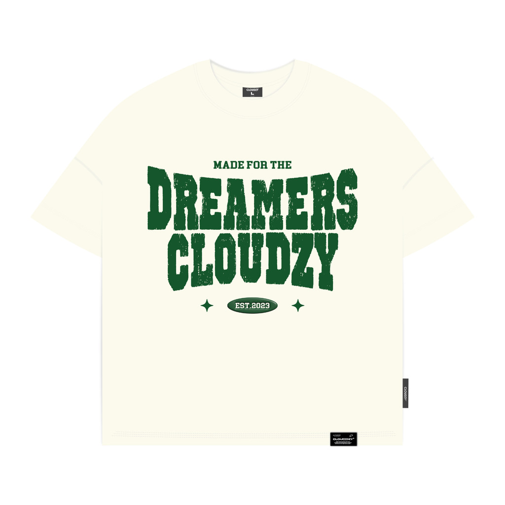 Mô tả Áo thun boxy tee local brand Cloudzy unisex phông tay lỡ nữ cotton phối màu form rộng boxy DREAMERS - 8