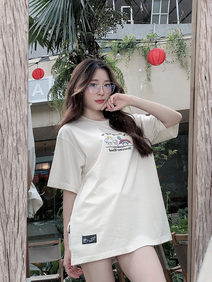 Mô tả Áo phông nữ nam unisex tay lỡ thun localbrand form rộng cổ tròn oversize cotton CLOUDZY TH ÁO THUN - 9