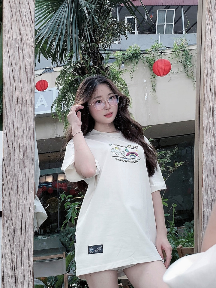 Mô tả Áo thun nữ nam unisex tay lỡ phông localbrand CLOUDZY form rộng teen cổ tròn trắng oversize TOMORROW - 5