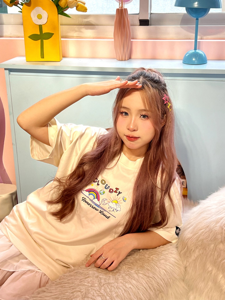 Mô tả Áo thun nữ nam unisex tay lỡ phông localbrand CLOUDZY form rộng teen cổ tròn trắng oversize TOMORROW - 7