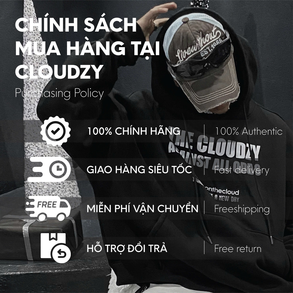 Mô tả Áo hoodie zip boxy nam local brand Cloudzy hoodie nỉ bông nữ unisex form rộng basic mũ siêu to CLOSE - 1