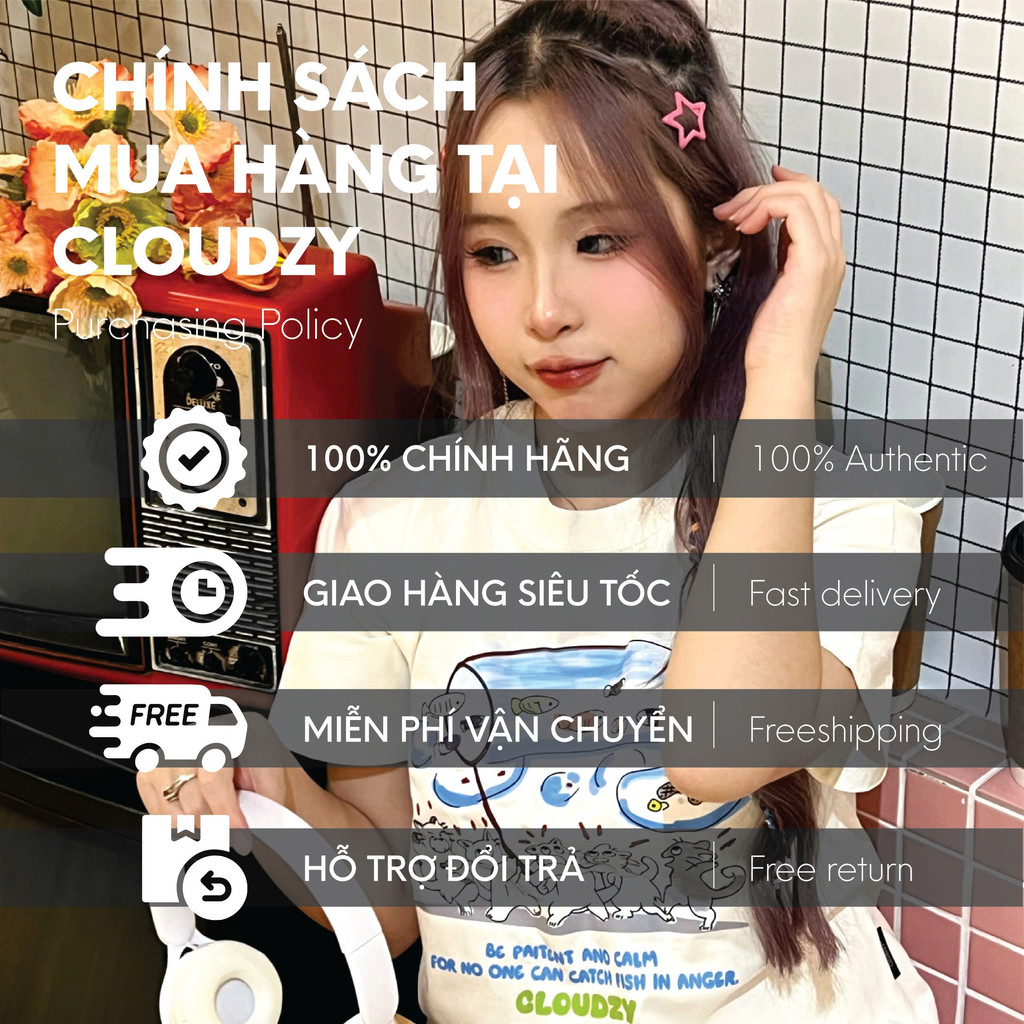 Mô tả Áo babytee thun phông cộc tay nữ Cloudzy localbrand cổ tròn body vải cotton co giãn màu hồng TH BBT - 1