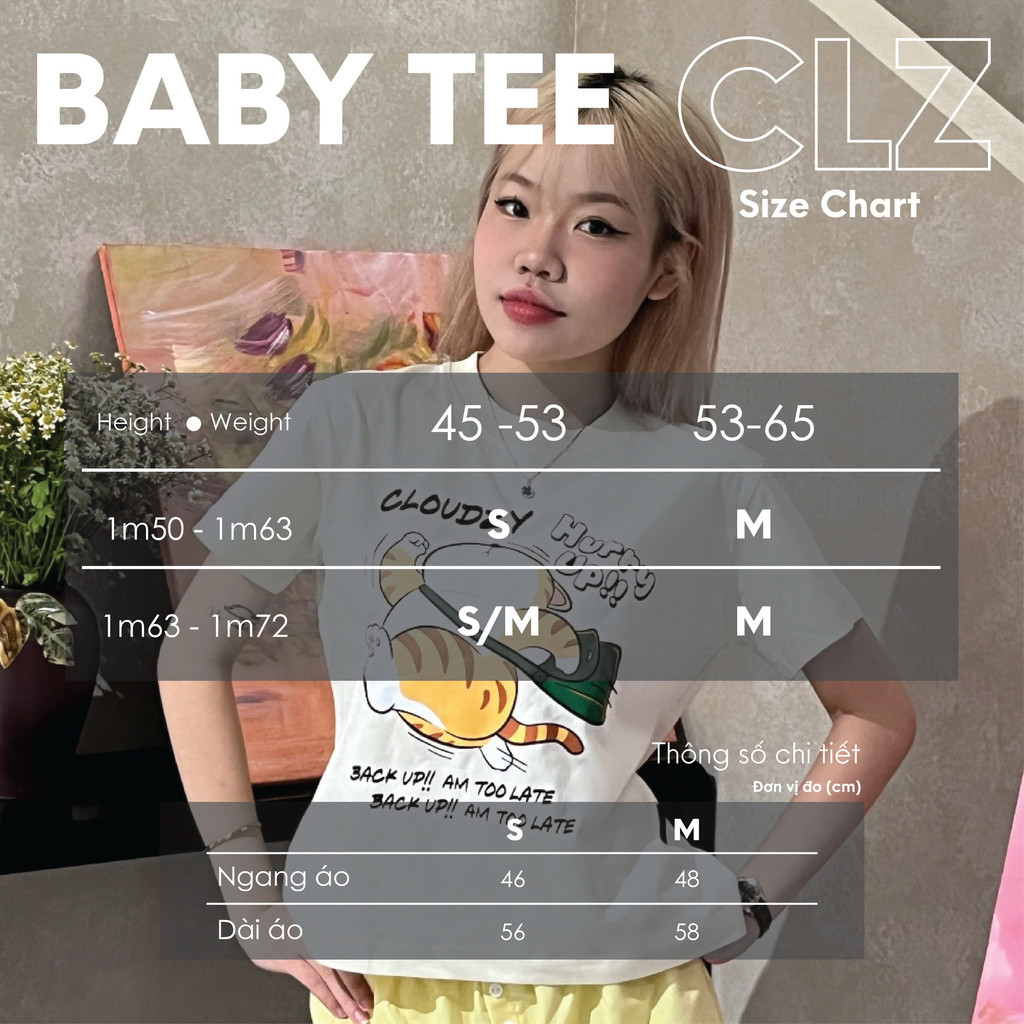 Mô tả Áo babytee thun phông cộc tay nữ Cloudzy localbrand cổ tròn body vải cotton co giãn màu hồng TH BBT - 3