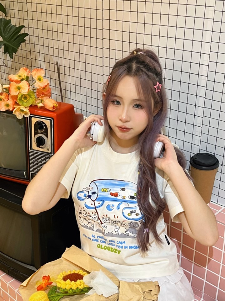 Mô tả Áo babytee thun phông cộc tay nữ Cloudzy localbrand cổ tròn body vải cotton co giãn màu hồng TH BBT - 5