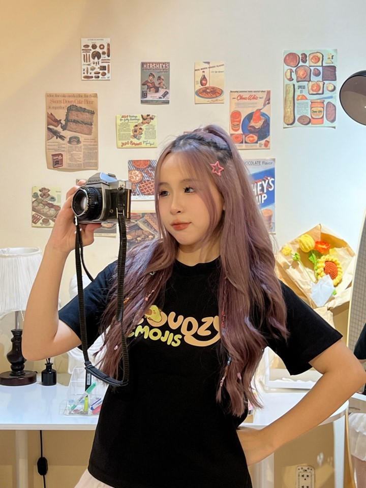 Mô tả Áo babytee thun phông cộc tay nữ Cloudzy localbrand cổ tròn body vải cotton co giãn màu hồng TH BBT - 8