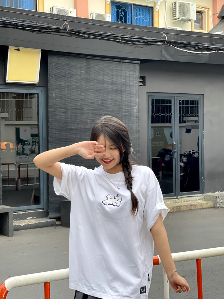 Mô tả Áo phông nữ nam local brand unisex tay lỡ thun form rộng teen cổ tròn oversize CLOUDZY CLOUDOG - 8