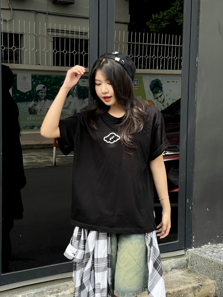 Mô tả Áo thun nữ nam unisex tay lỡ phông local brand form rộng teen cổ tròn oversize AT ĐÁM MÂY CLOUDZY - 7