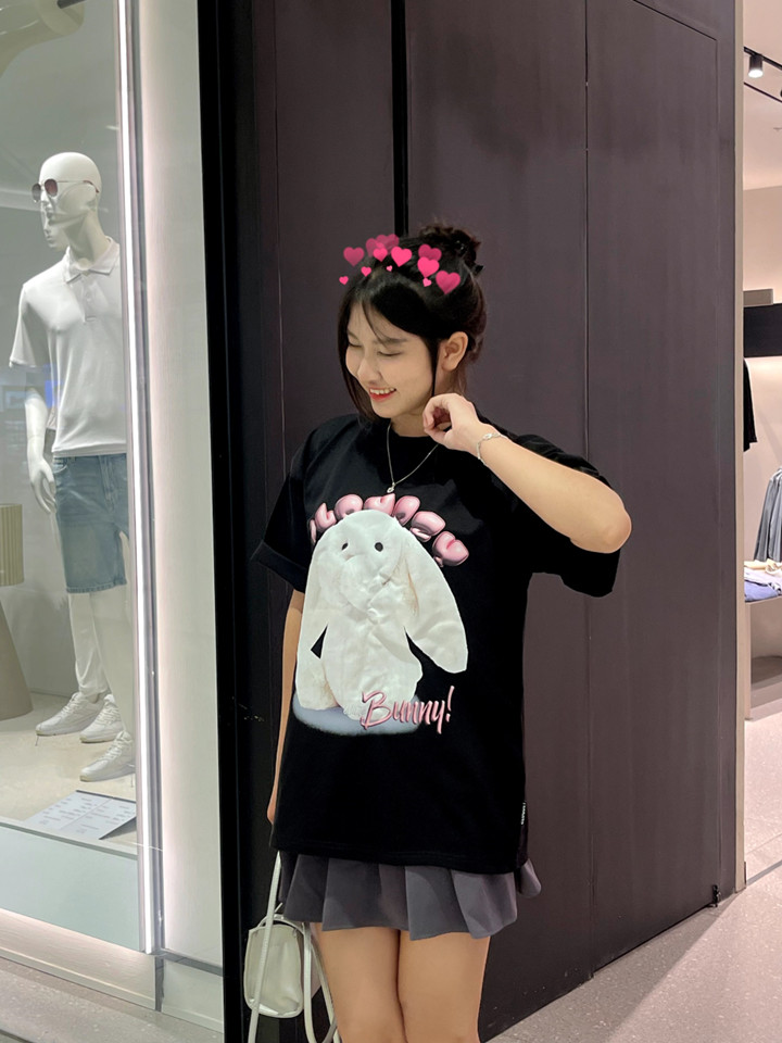 Mô tả Áo phông nữ nam local brand unisex tay lỡ thun form rộng teen cổ tròn oversize CLOUDZY WHITE BUNNY - 7