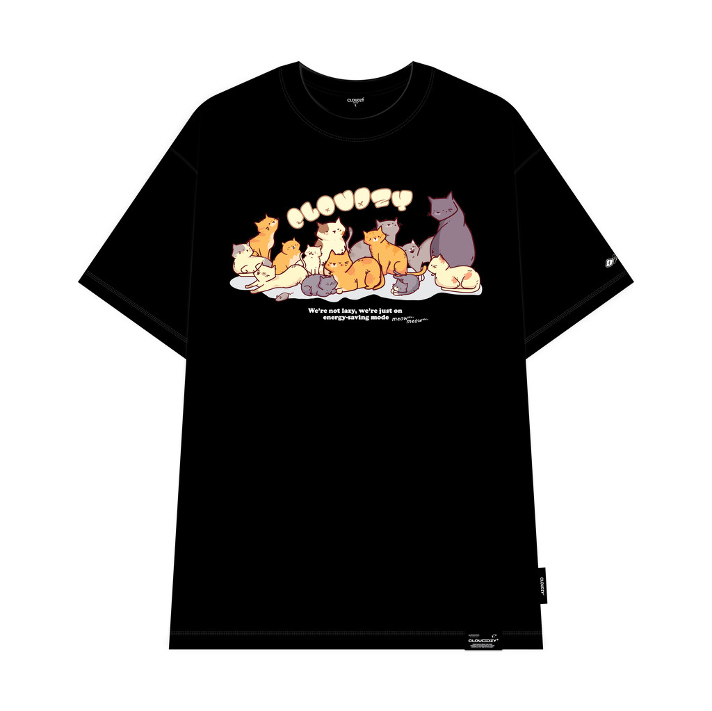 Mô tả Áo phông nữ unisex tay lỡ thun nam basic form rộng Cloudzy local brand teen cổ tròn oversize MEOW - 6