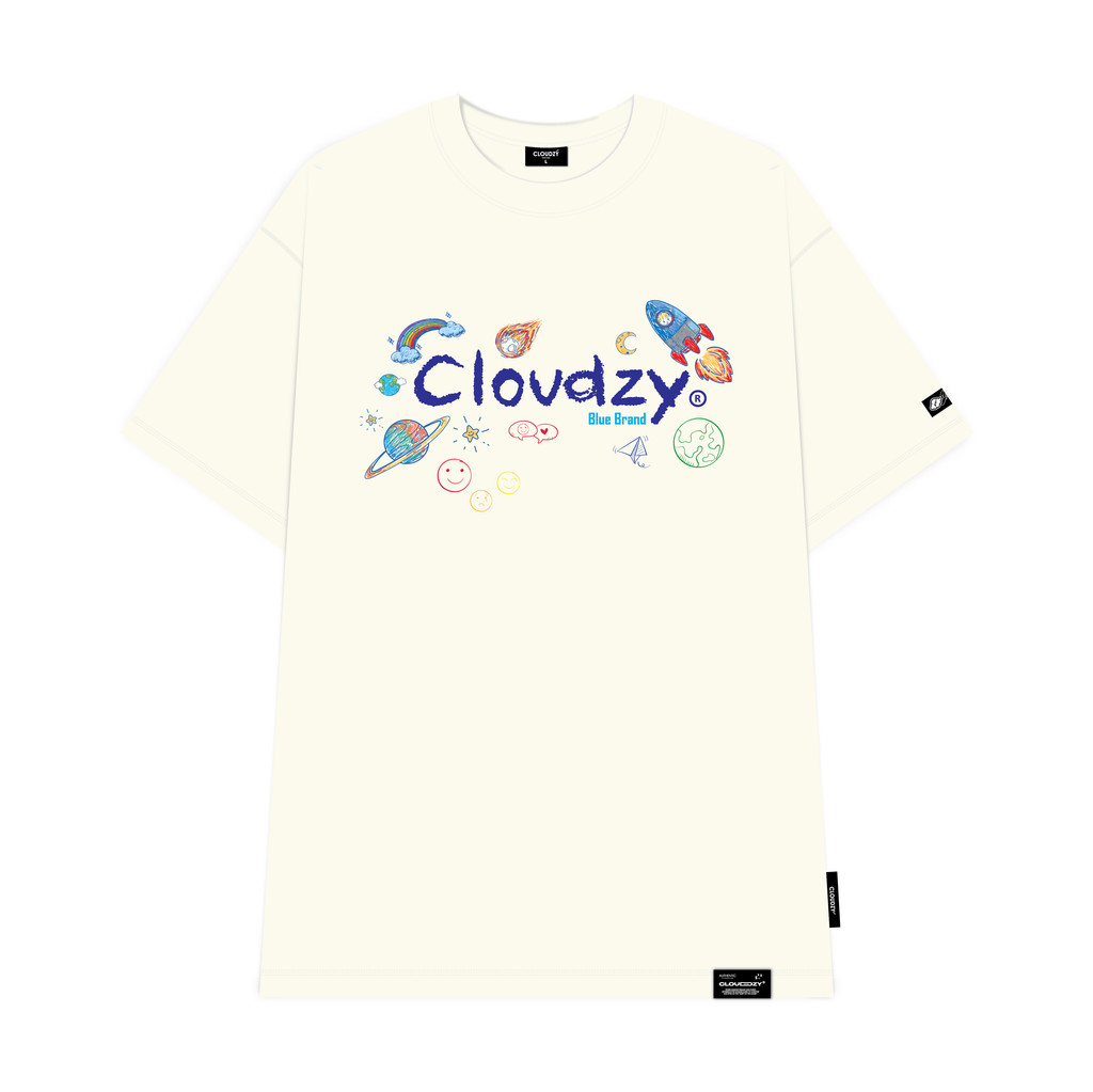 Mô tả Áo phông local brand nam nữ unisex tay lỡ thun form rộng teen cổ tròn oversize cotton CLOUDZY CRAYON - 4