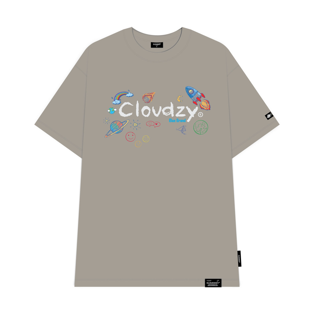 Mô tả Áo phông local brand nam nữ unisex tay lỡ thun form rộng teen cổ tròn oversize cotton CLOUDZY CRAYON - 5