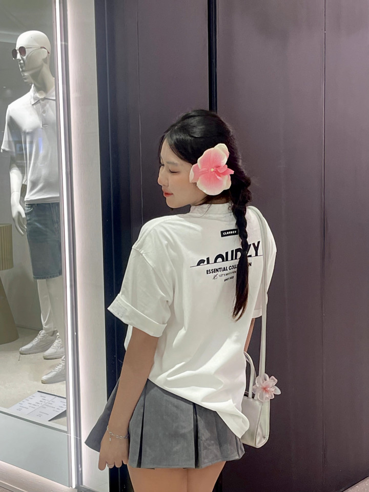 Mô tả Áo thun nam nữ unisex tay lỡ phông local brand form rộng teen cổ tròn oversize cotton  CLOUDZY CROP - 8