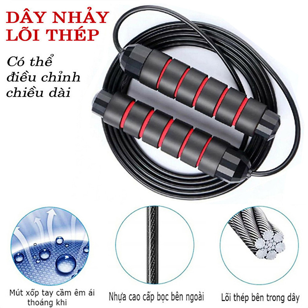 Mô tả Combo Kìm Bóp Tay Và Dây Nhảy Lõi Thép - Bền Bỉ, Tiết Kiệm, Tiện Lợi - Hàng Chính Hãng Dododios - 1