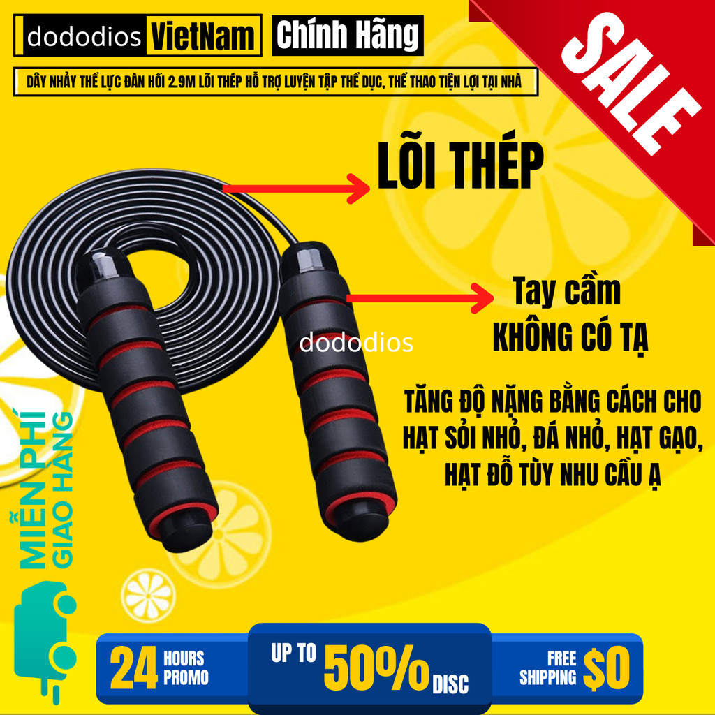 Mô tả Combo Kìm Bóp Tay Và Dây Nhảy Lõi Thép - Bền Bỉ, Tiết Kiệm, Tiện Lợi - Hàng Chính Hãng Dododios - 2