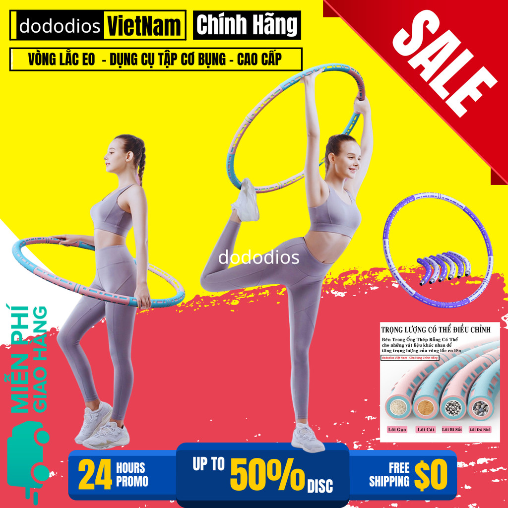Mô tả Vòng Lắc Eo Giảm Mỡ Bụng Cho Nam Nữ - Tập Thể Dục Tại Nhà Hiệu Quả - Dụng Cụ Tập Bụng Eo Thon - Hàng Chính Hãng Dododios - 1