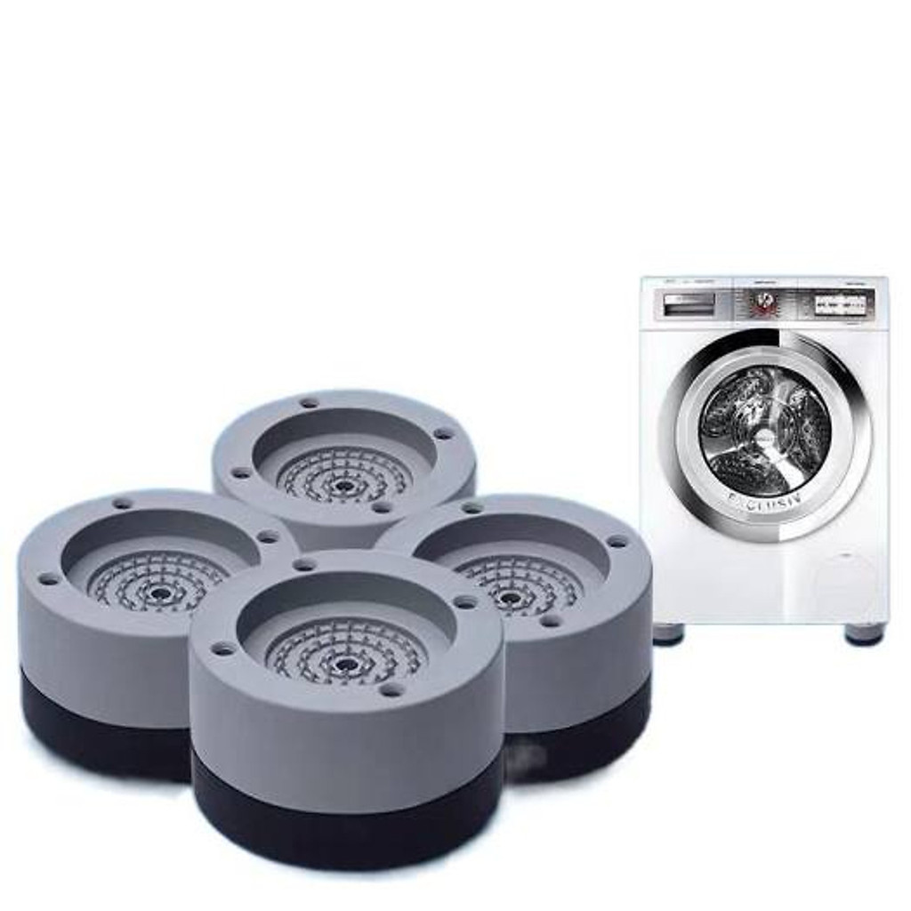 Mô tả Bộ 4 Chân Chống Rung Cho Máy Giặt, Tủ Lạnh - Chân Kê Tăng Giảm Chiều Cao, Đế Cao Su Chống Rung, Chống Trượt - 1