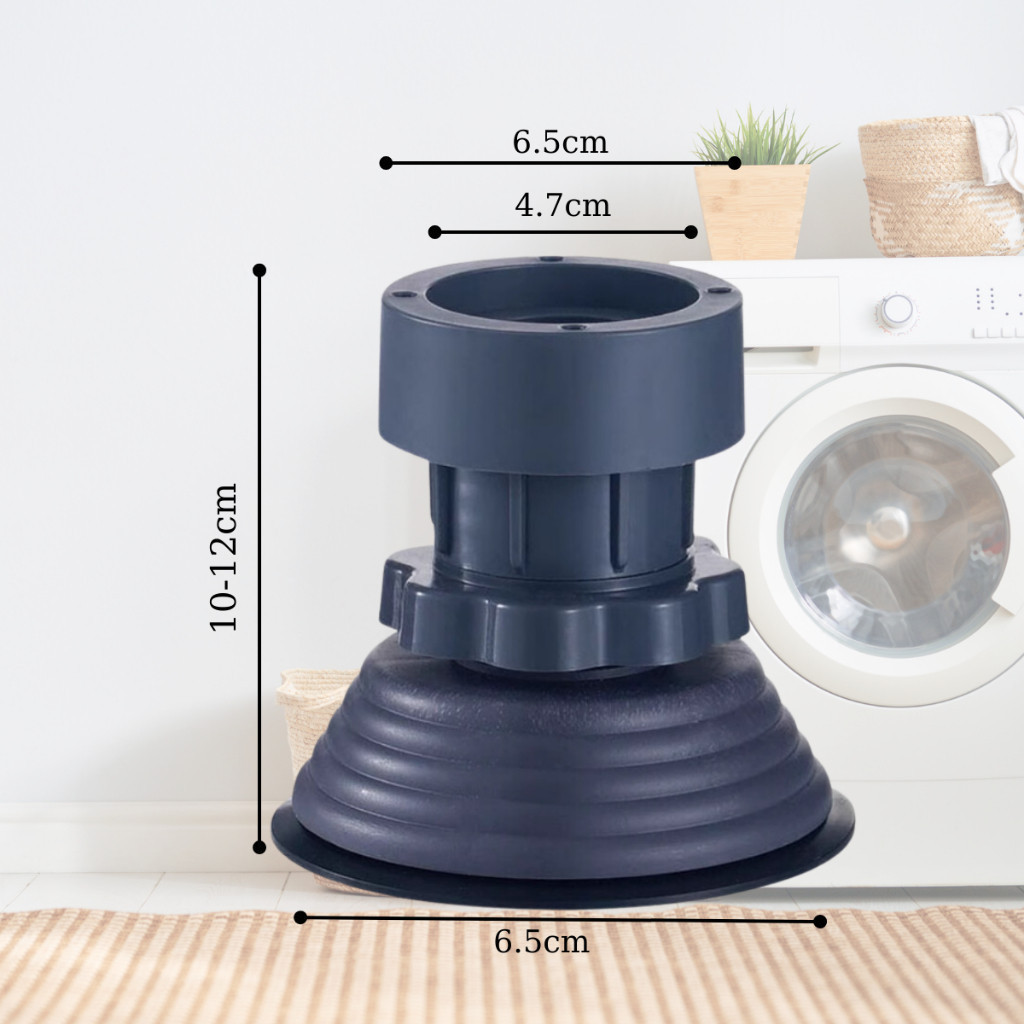 Mô tả Bộ 4 Chân Chống Rung Cho Máy Giặt, Tủ Lạnh - Chân Kê Tăng Giảm Chiều Cao, Đế Cao Su Chống Rung, Chống Trượt - 6
