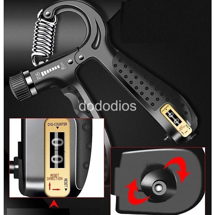 Mô tả Kìm Bóp Tay Kìm Tập Cơ Tay Dụng Cụ Tập Gym Tại Nhà Điều Chỉnh Lực 5-60kg Có Đếm Số Tự Động - 8