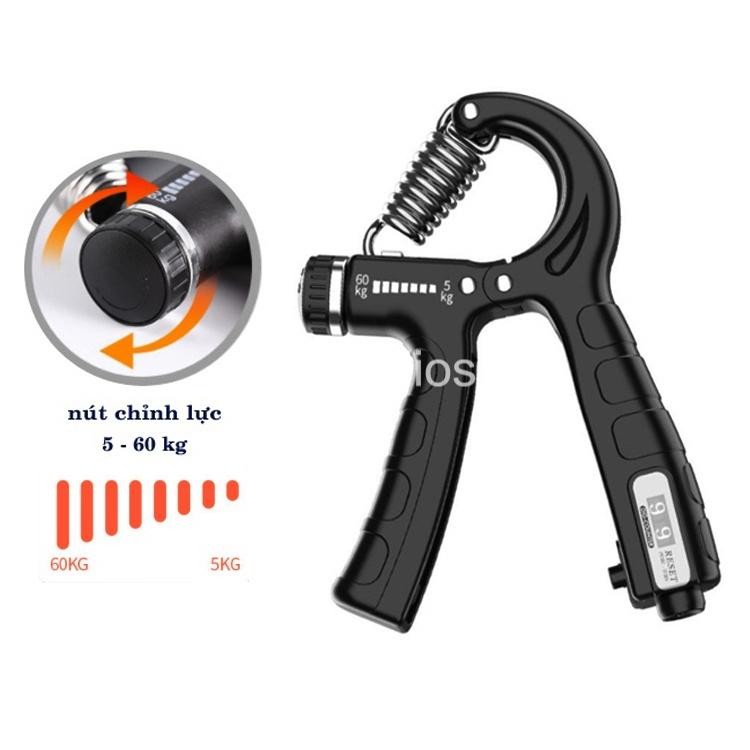 Mô tả Kìm Bóp Tay, Kìm Tập Cơ Tay, Dụng Cụ Tập Gym Tại Nhà Điều Chỉnh Lực Có Đếm 5-60kg - Chính Hãng Dododios - 4