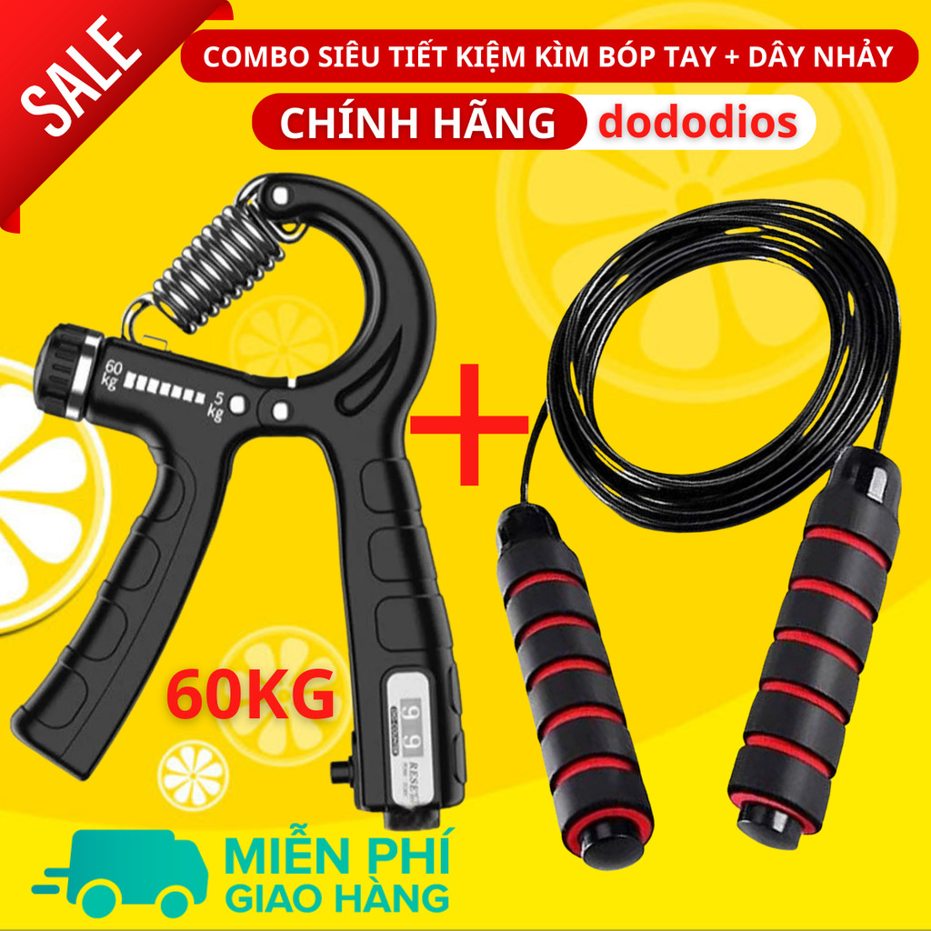 Mô tả Combo 2 Món: Kìm Bóp Tay Có Máy Đếm Tập Cơ Tay Và Dây Nhảy Thể Lực Tập Gym Hiệu Quả - Combo Dây Nhảy Và Kìm Bóp Tay - 2