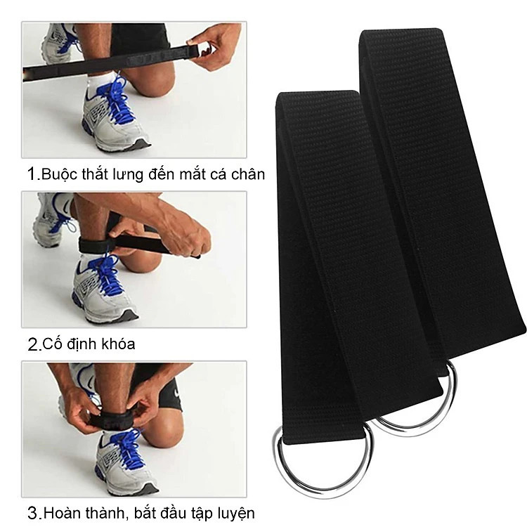 Mô tả Bộ Dây Cao Su Đàn Hồi Kháng Lực Ngũ Sắc 11 Món Tập Gym Tiện Ích - Hãng Dododios - 2