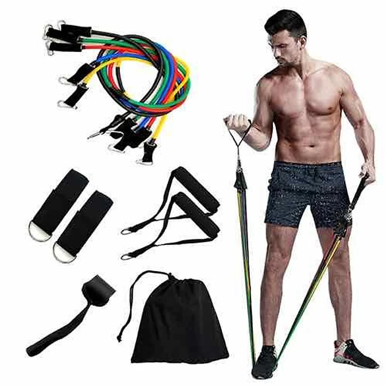 Mô tả Bộ Dây Cao Su Đàn Hồi Kháng Lực Ngũ Sắc 11 Món Tập Gym Tiện Ích - Hãng Dododios - 5