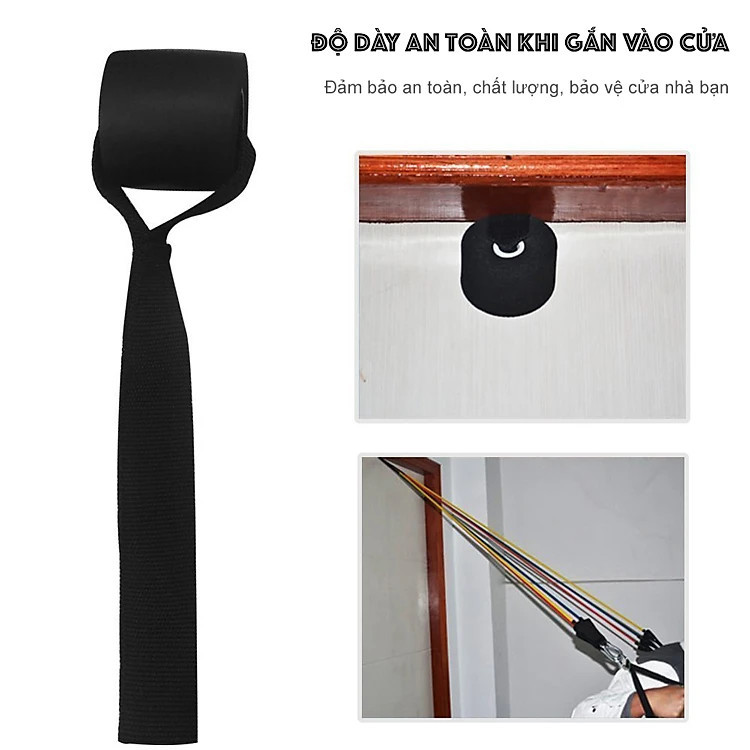 Mô tả Bộ Dây Cao Su Đàn Hồi Kháng Lực Ngũ Sắc 11 Món Tập Gym Tiện Ích - Hãng Dododios - 9