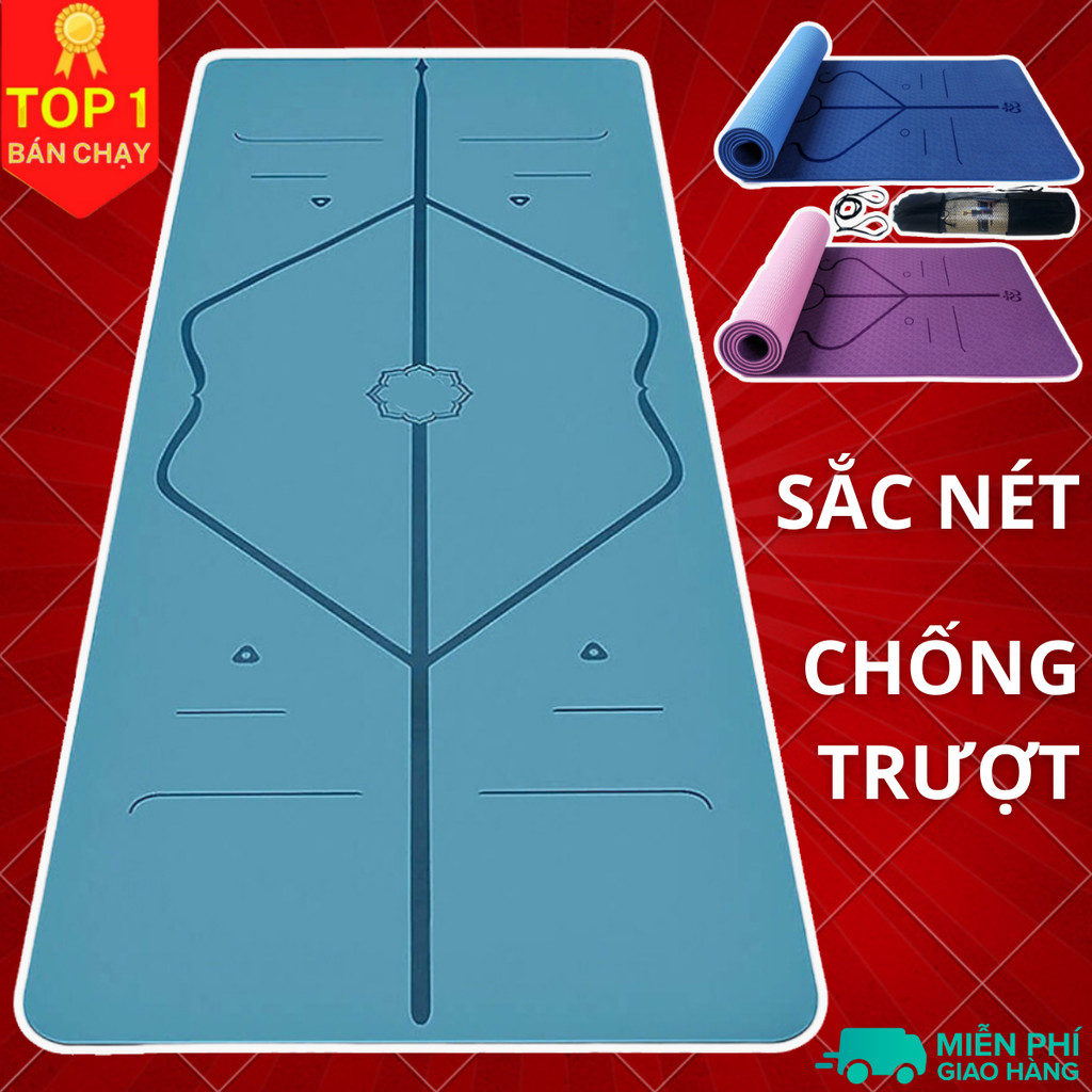 Mô tả Thảm Yoga Định Tuyến Chống Trượt Thấm Hút Tốt Dùng Để Tập Gym, Yoga Và Pilates - Định Tuyến Sắc Nét - Hãng Dododios - 2