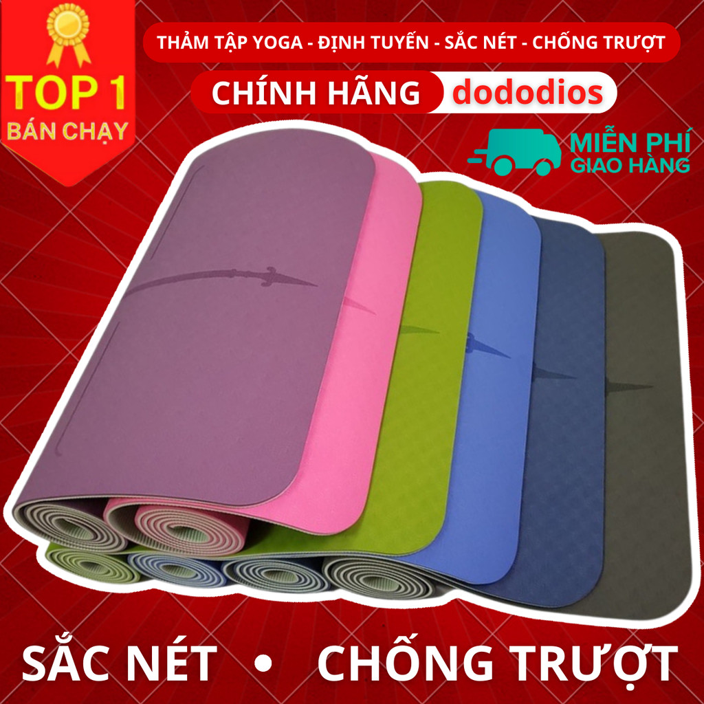 Mô tả Thảm Yoga Định Tuyến Chống Trượt Thấm Hút Tốt Dùng Để Tập Gym, Yoga Và Pilates - Định Tuyến Sắc Nét - Hãng Dododios - 4
