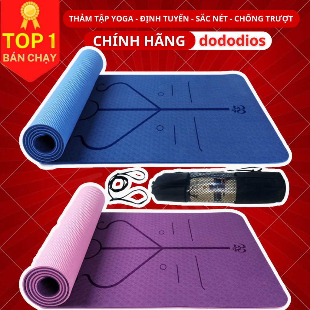 Mô tả Thảm Yoga Định Tuyến Chống Trượt Thấm Hút Tốt Dùng Để Tập Gym, Yoga Và Pilates - Định Tuyến Sắc Nét - Hãng Dododios - 5