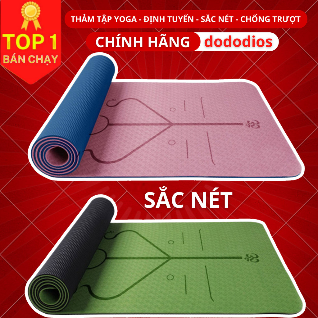 Mô tả Thảm Yoga Định Tuyến Chống Trượt Thấm Hút Tốt Dùng Để Tập Gym, Yoga Và Pilates - Định Tuyến Sắc Nét - Hãng Dododios - 6