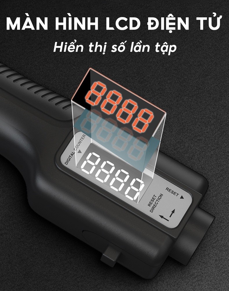 Mô tả Kìm Bóp Tay, Kìm Tập Cơ Tay, Dụng Cụ Tập Gym Tại Nhà Điều Chỉnh Lực Có Đếm 10-100kg - Hãng Dododio - 5