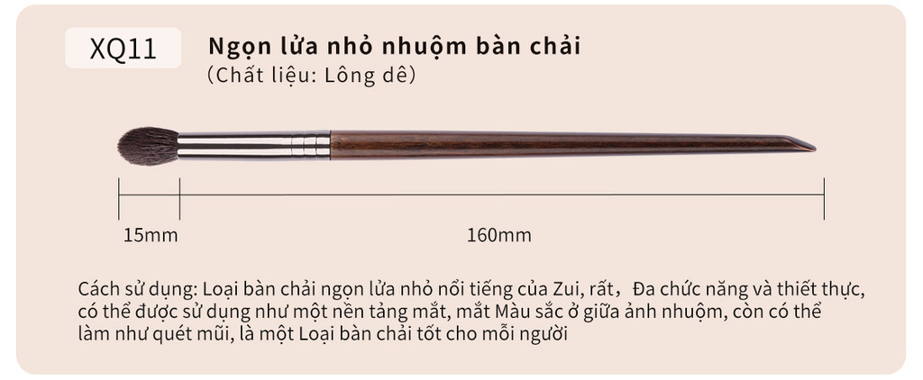 Mô tả 【OVW】Bộ cọ chải tóc tự nhiên OVW Trang điểm chuyên nghiệp Bộ 7 món nổi bật / Dụng cụ cọ hình mắt XQ51112141920 - 3