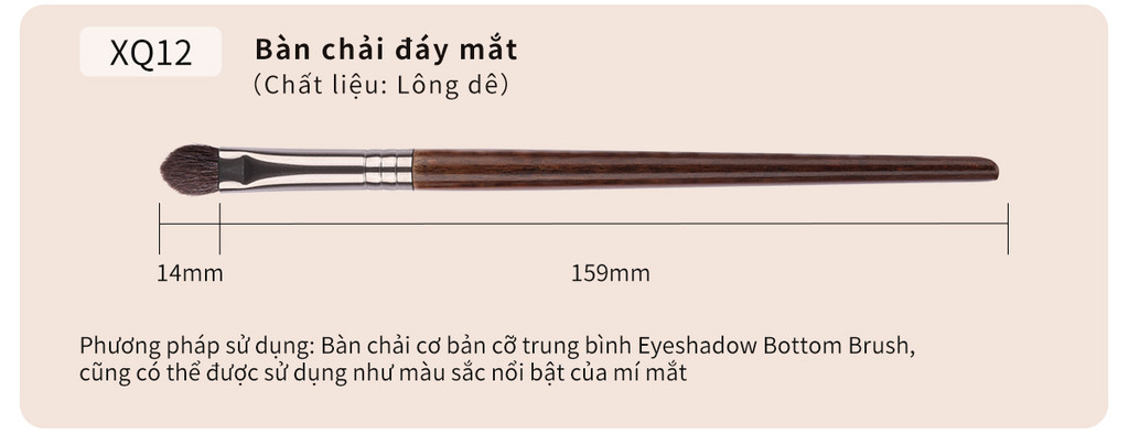 Mô tả 【OVW】Bộ cọ chải tóc tự nhiên OVW Trang điểm chuyên nghiệp Bộ 7 món nổi bật / Dụng cụ cọ hình mắt XQ51112141920 - 4
