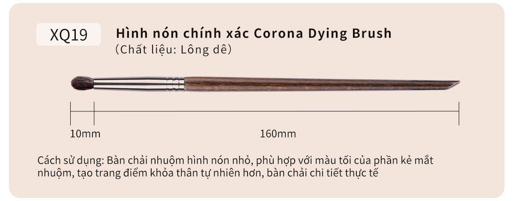 Mô tả 【OVW】Bộ cọ chải tóc tự nhiên OVW Trang điểm chuyên nghiệp Bộ 7 món nổi bật / Dụng cụ cọ hình mắt XQ51112141920 - 7